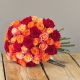 Mix of 40 roses. yellow, red and peach