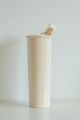 Cream colour handmade vase with bird details