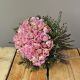 bouquet of 50 Memory Lane rose with eucalyptus leaves